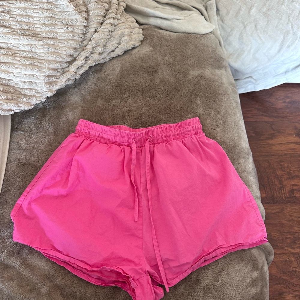 Princess Polly Hot Pink Athletic Drawstring Shorts